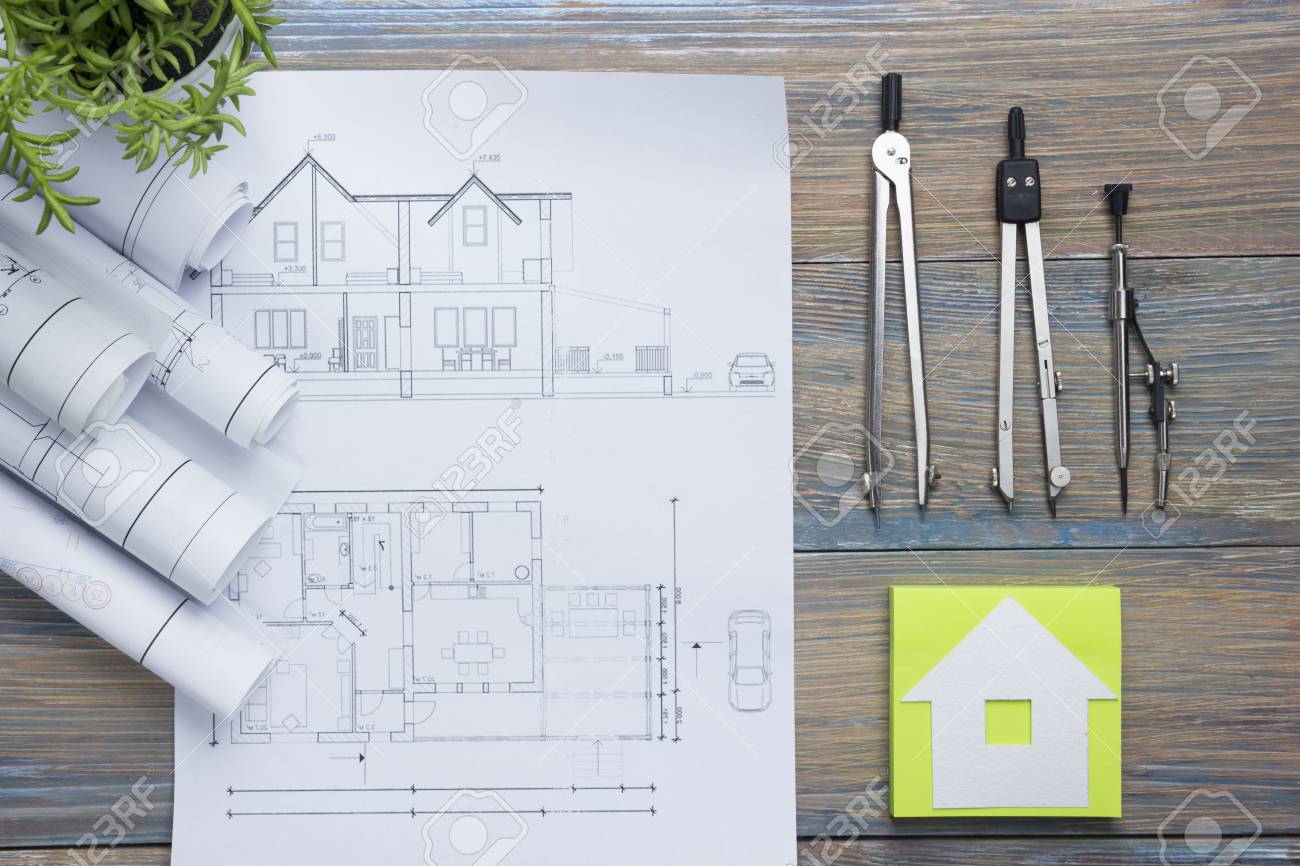 real estate concept architectural project blueprints blueprint