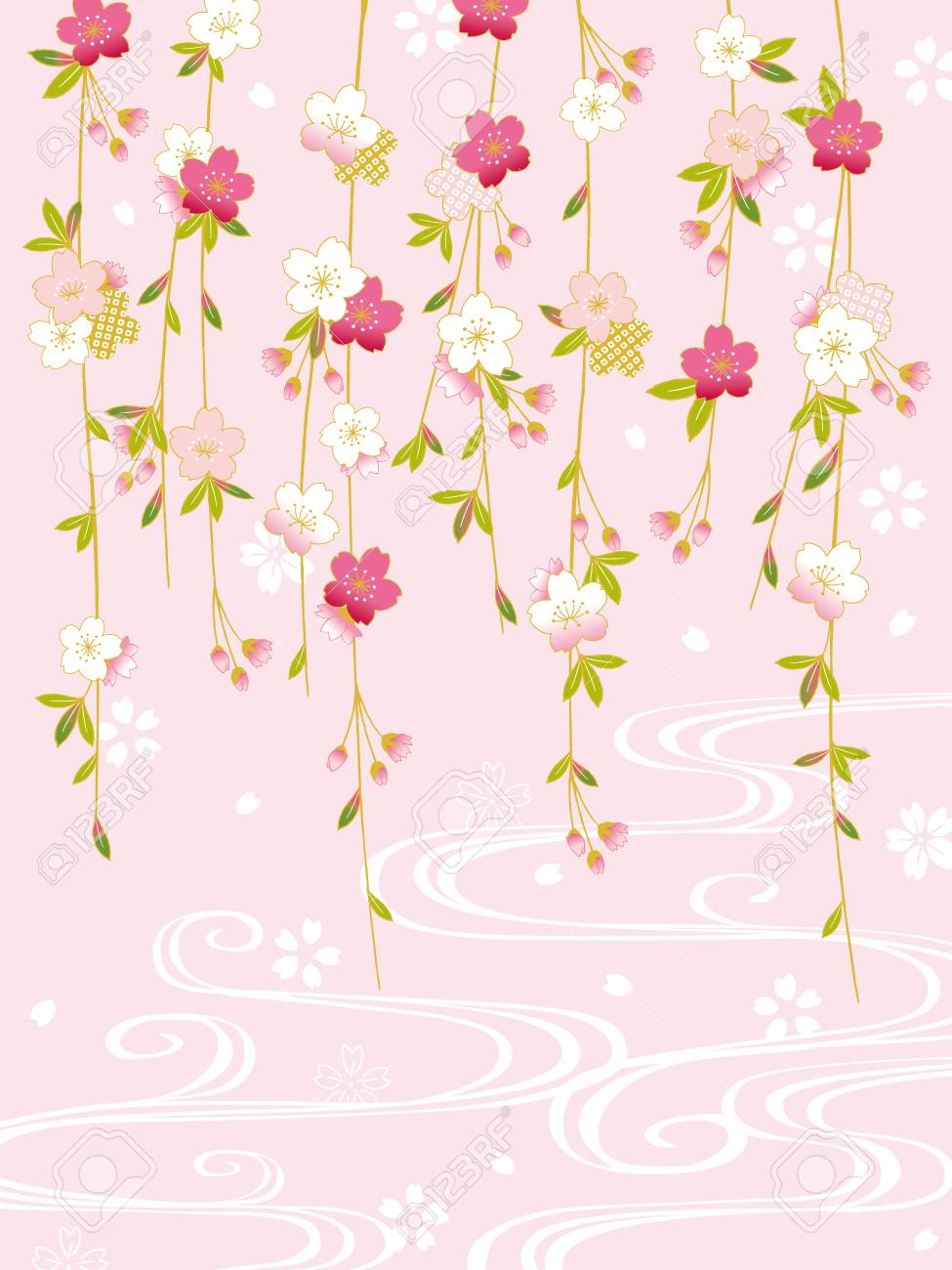 ピンクの桜 ベクトル イラスト のイラスト素材 ベクタ Image