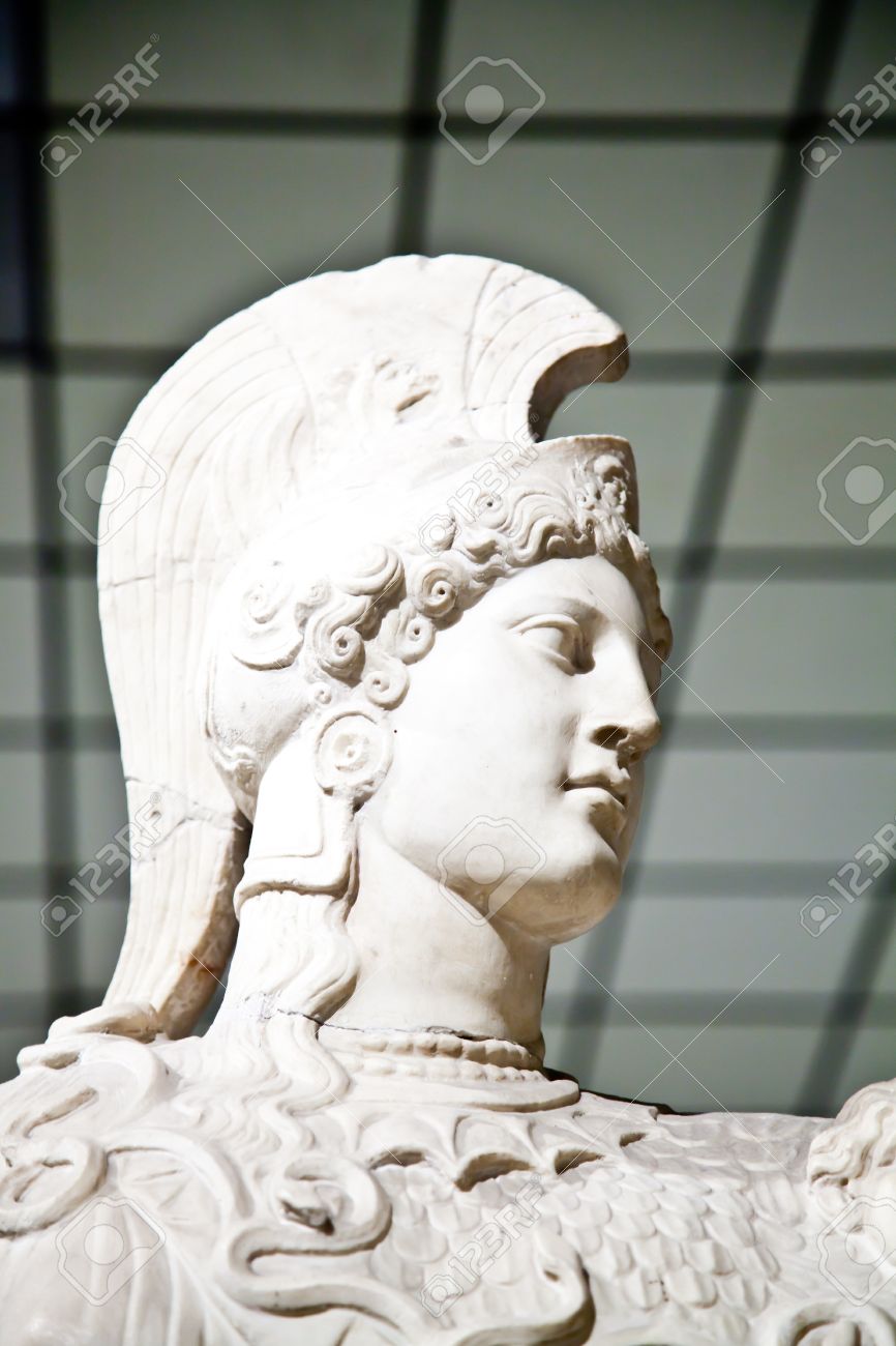 In Der Griechischen Mythologie Ist Athene Die Gottin Der Weisheit Mut Inspiration Kraft Strategie Weibliche Kunst Kunsthandwerk Gerechtigkeit Und Geschick Lizenzfreie Fotos Bilder Und Stock Fotografie Image 13125427