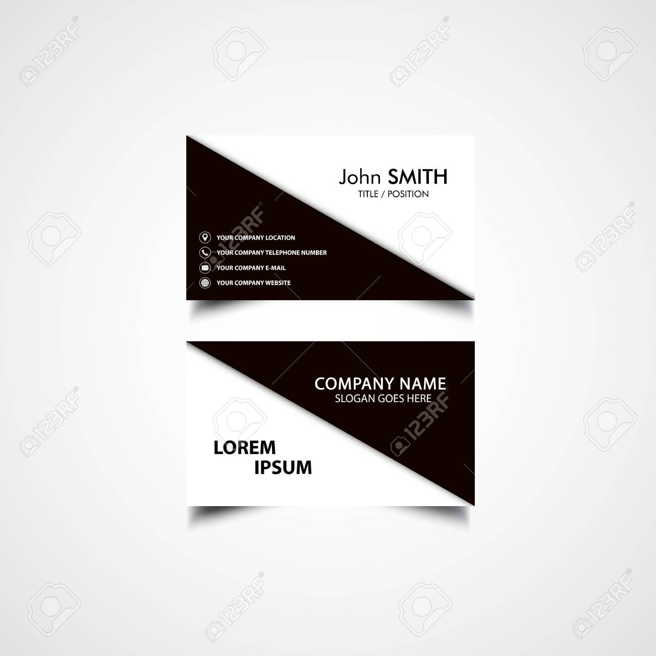 simple business card template vector illustration royalty free simple business cards