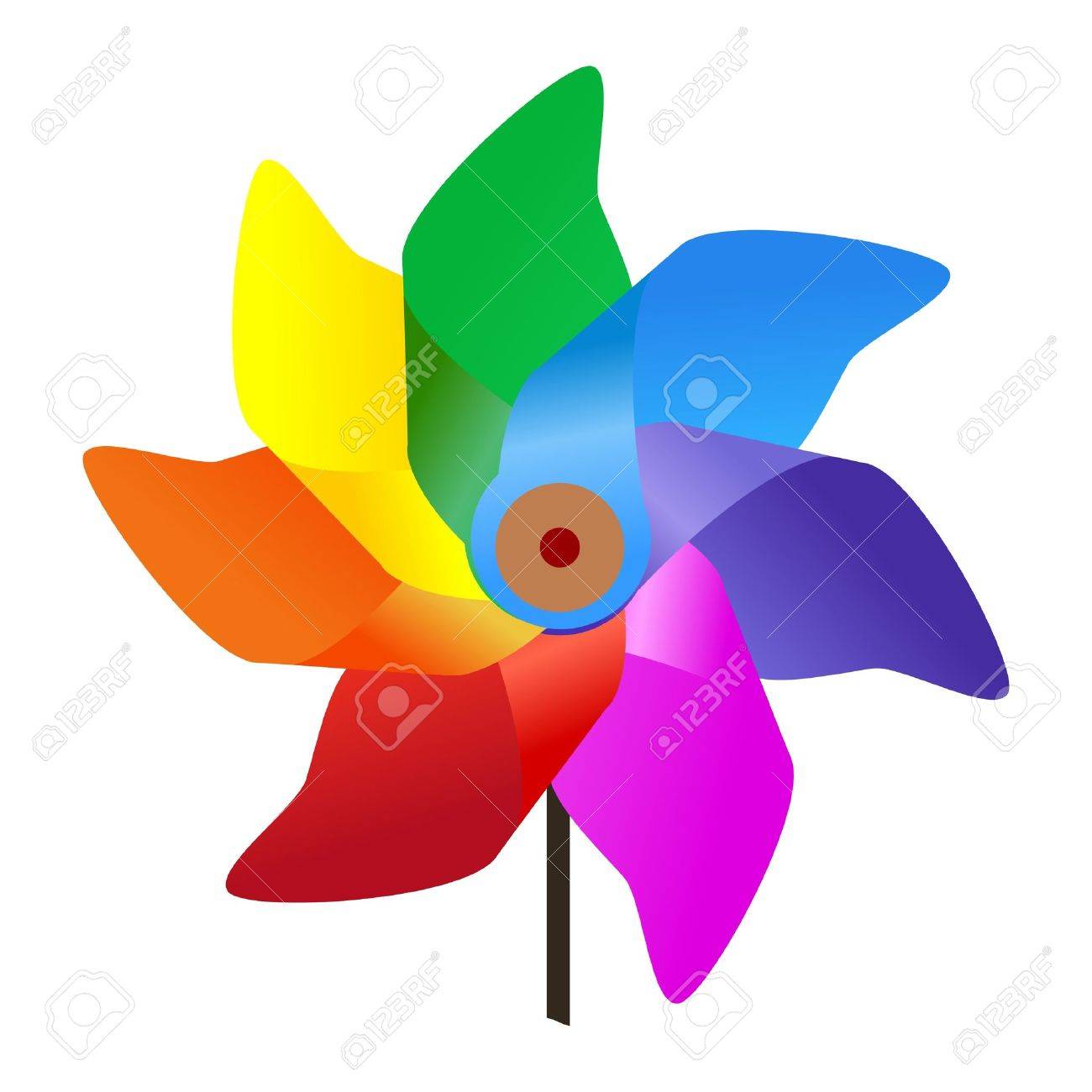 風車の色のイラスト素材 ベクタ Image