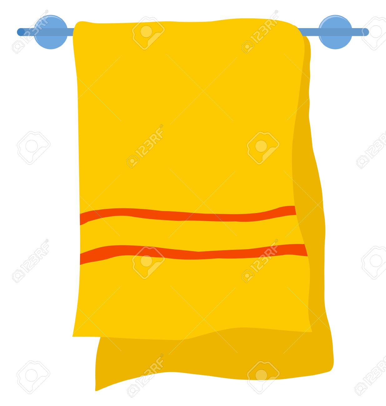 ホテル タオル白ハンガーのイラスト素材 ベクタ Image