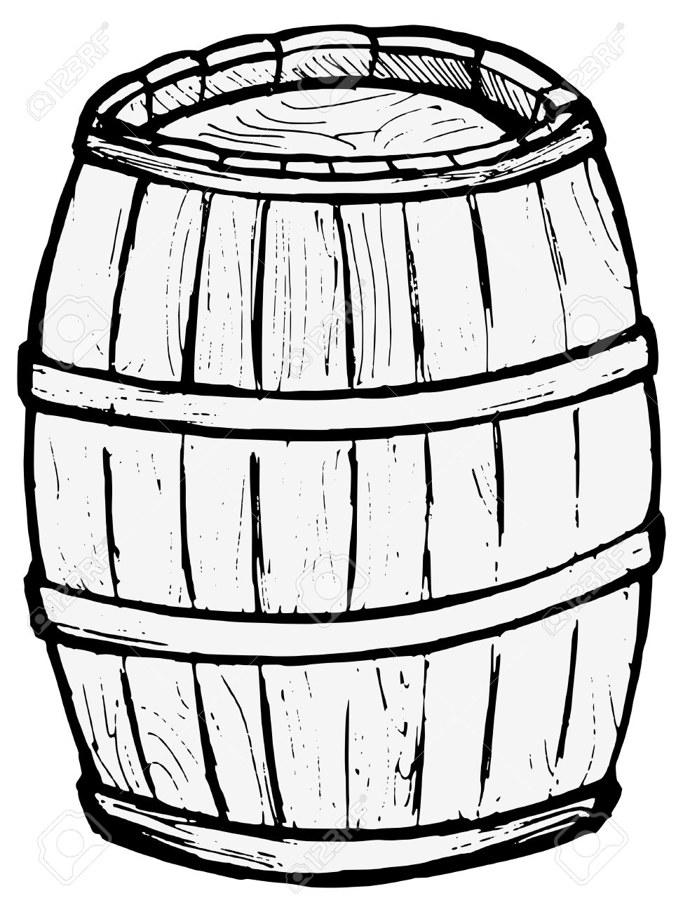 Old Wooden Barrel On The White Background Royalty Free Cliparts Vectors And Stock Illustration Image 17622724