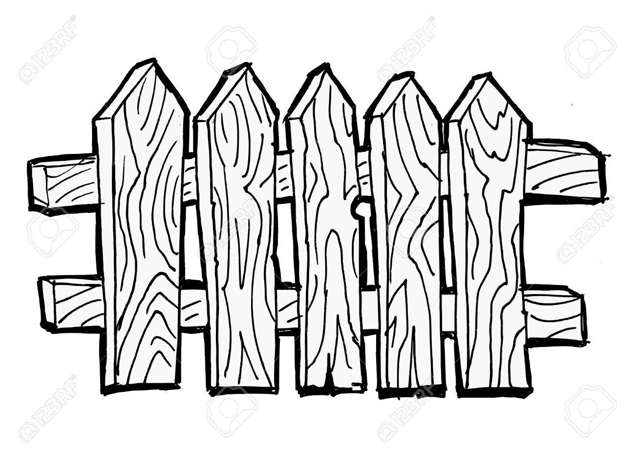 Wood Fence Drawing Wood Fence Drawing