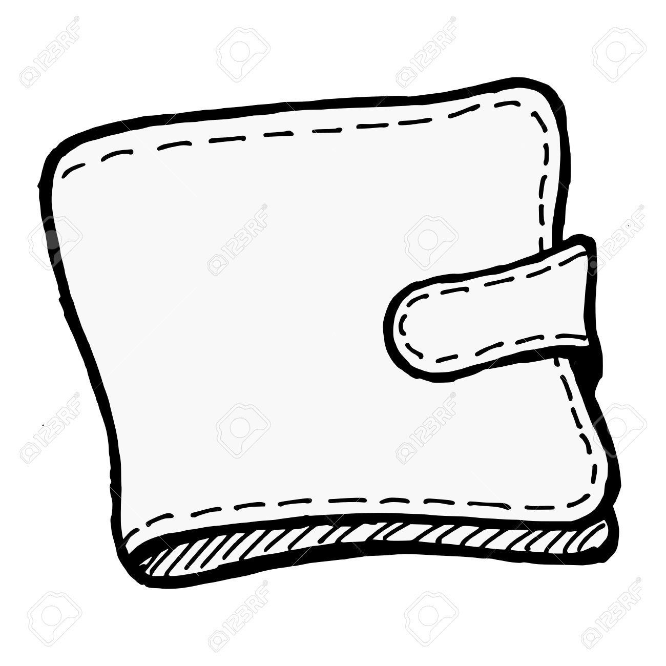 白い背景の上の財布のイラスト のイラスト素材 ベクタ Image