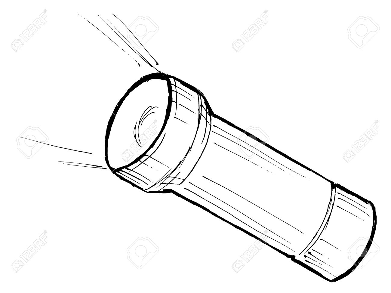 Dibujado A Mano Caricatura Dibujo Ilustracion De La Linterna