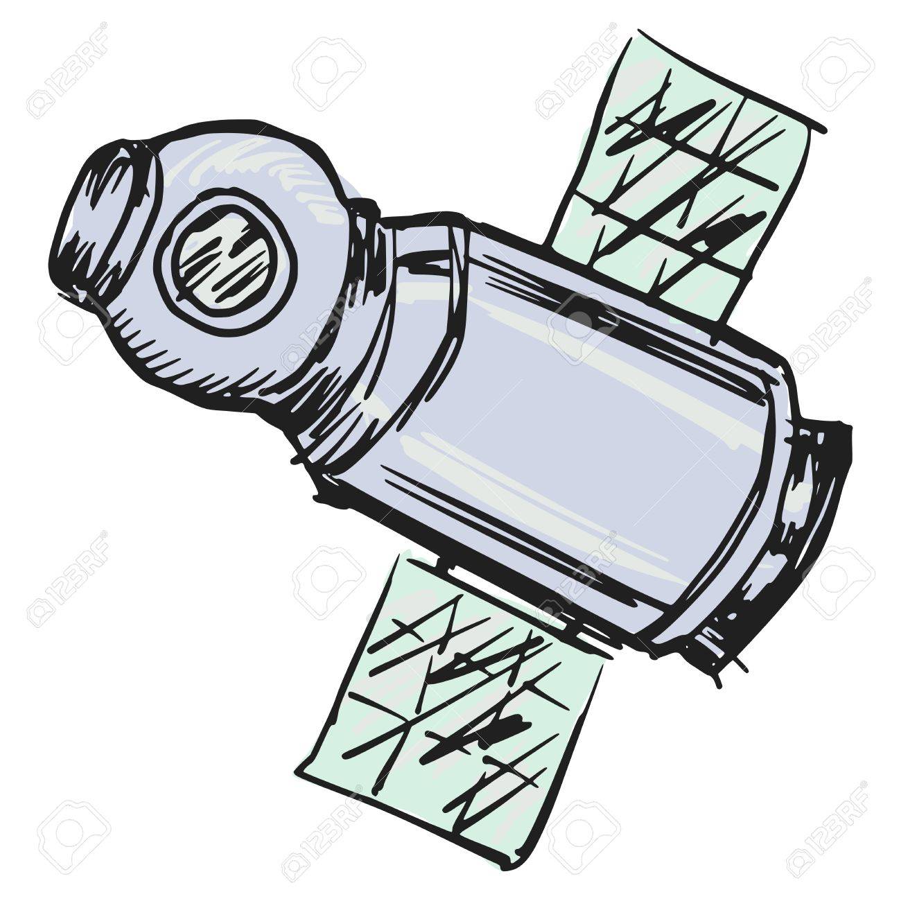 Cartoon Hand Drawn Illustration Of Spacecraft Royalty Free Cliparts Vectors And Stock Illustration Image