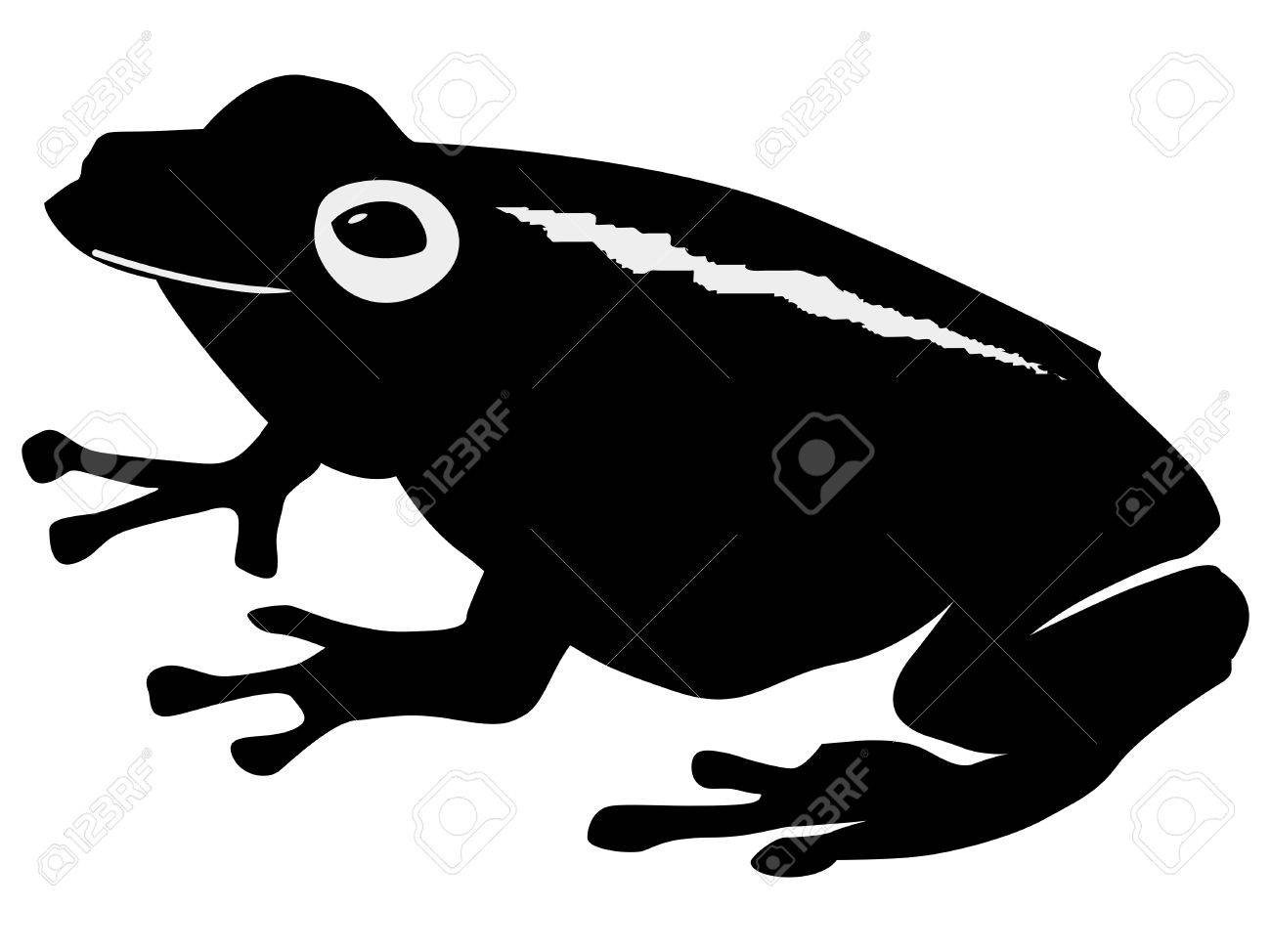 カエルのシルエットのイラスト素材 ベクタ Image