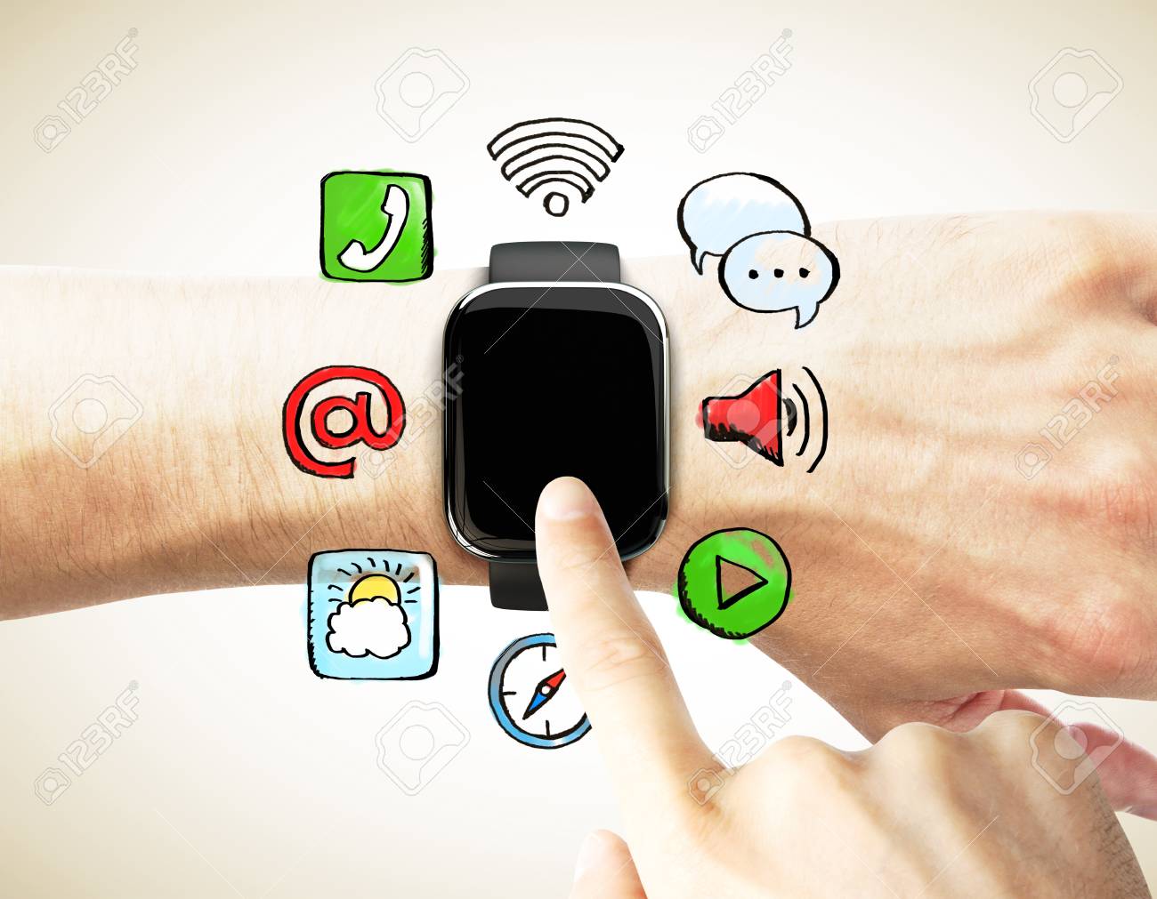 finger watch digital