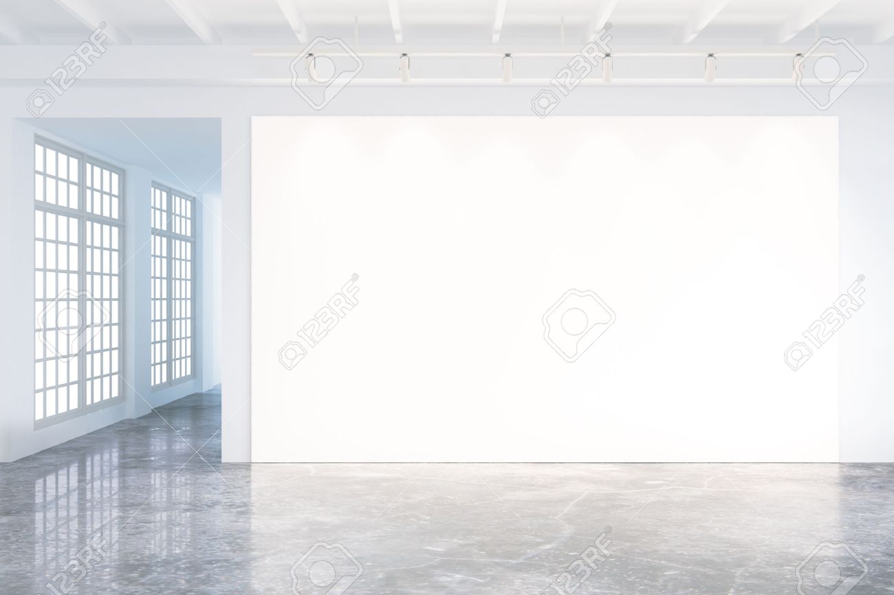 Mock up of blank poster in modern loft interior with big windows and concrete floor - 50384031 Mock up of blank poster in modern loft interior with big windows and concrete floor - 50384031
