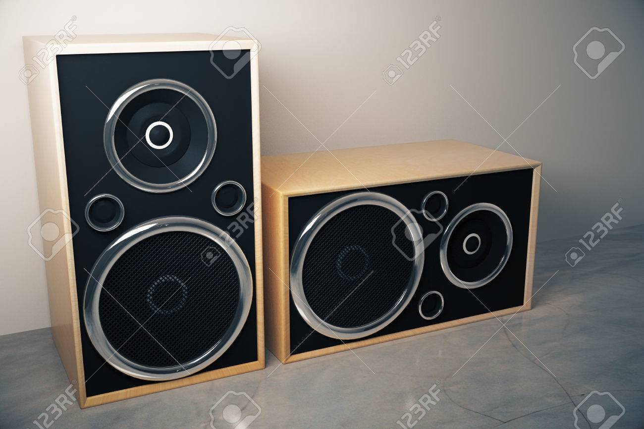 speakers on floor
