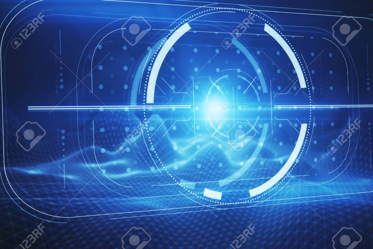 Fond De Bouton Numerique Bleu Technologie Et Futur Concept Rendu 3d Banque D Images Et Photos Libres De Droits Image
