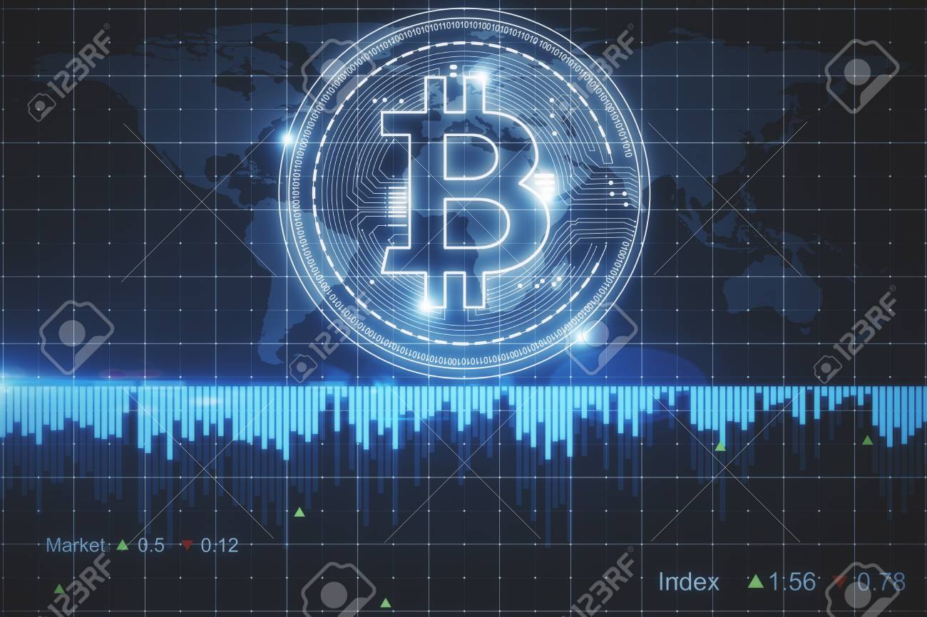 Abstract Bitcoin Forex Background Cryptocurrency And Finance - 