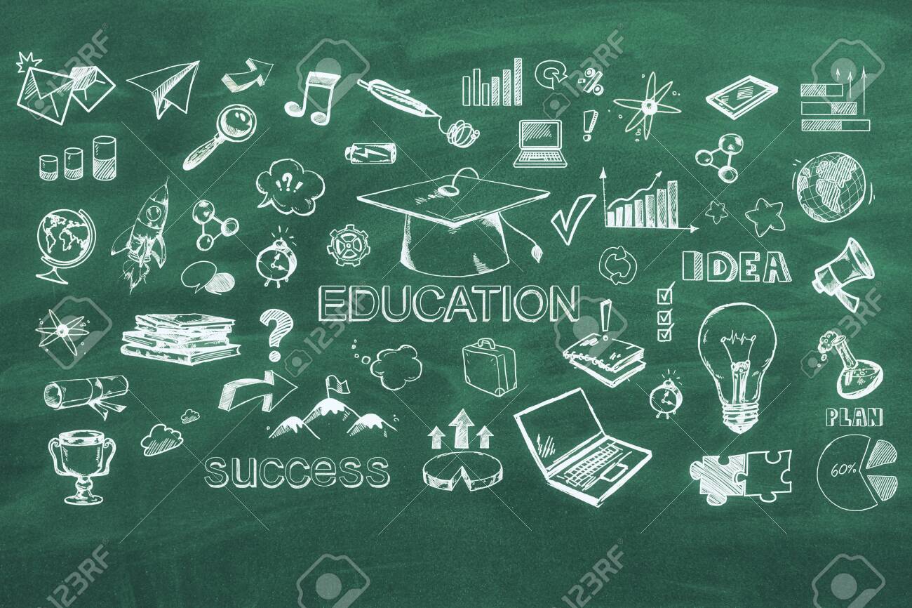 Knowledge And Science Concept Creative Hand Drawn Education Stock Photo Picture And Royalty Free Image Image 126044397