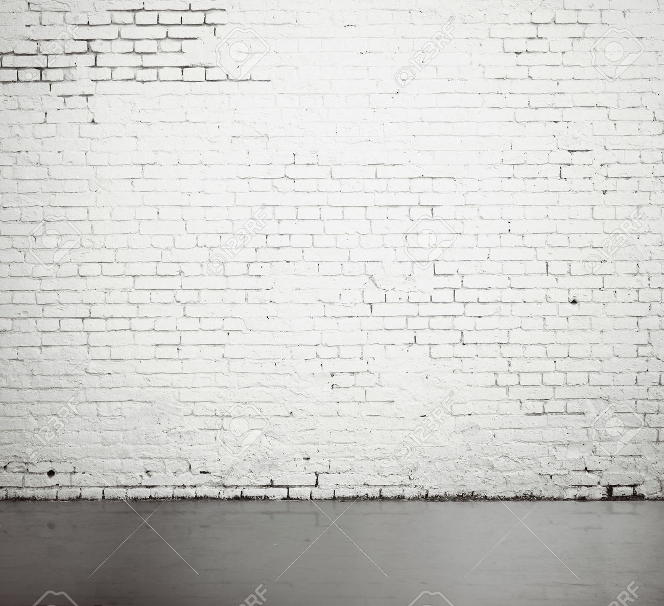 high resolution white brick wall and floor stock photo picture and