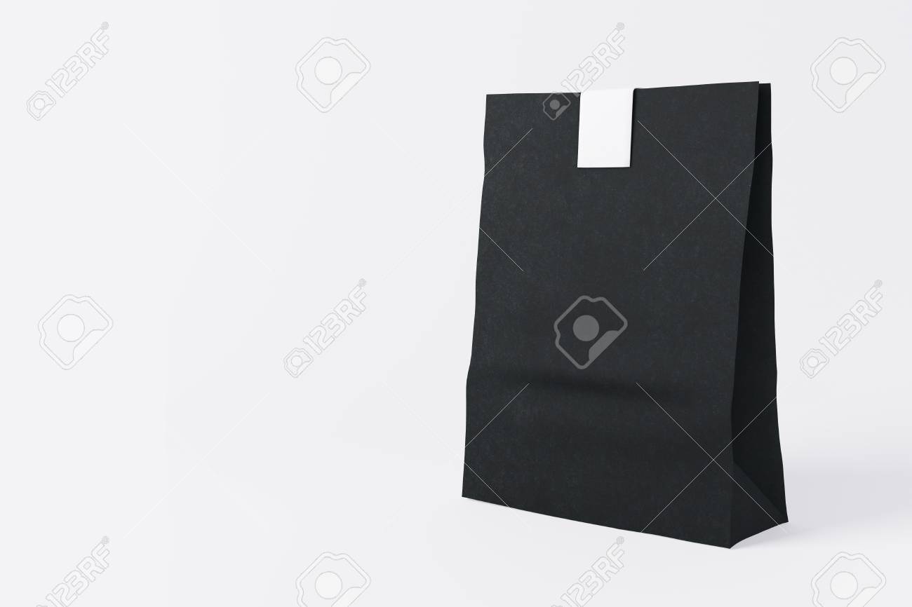 Download Sealed Black Paper Lunch Bag On Light Background Container Concept Stock Photo Picture And Royalty Free Image Image 87654418 PSD Mockup Templates