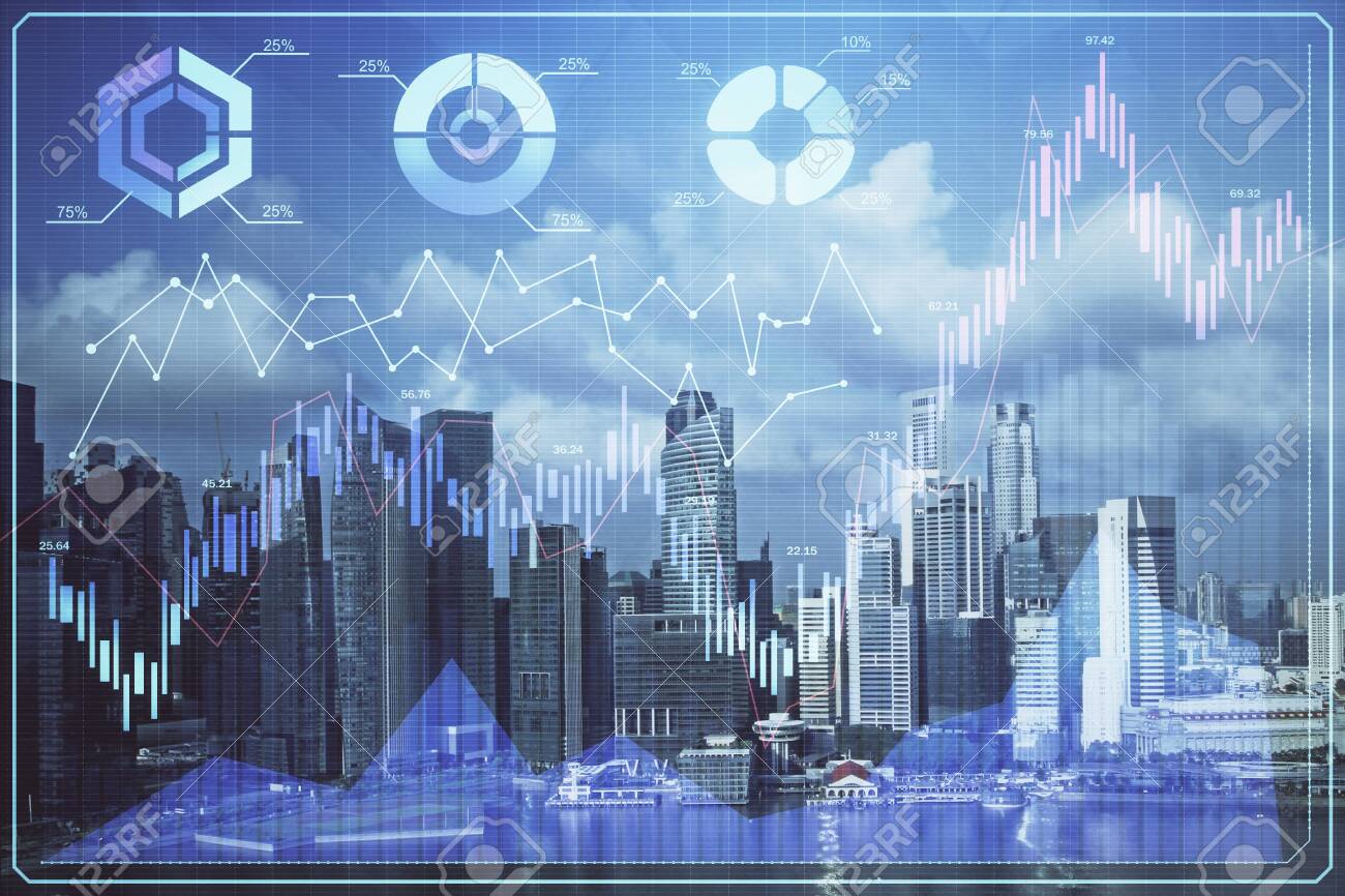 Forex chart on cityscape with skyscrapers wallpaper multi exposure. Financial research concept. - 139647205 Forex chart on cityscape with skyscrapers wallpaper multi exposure. Financial research concept. - 139647205