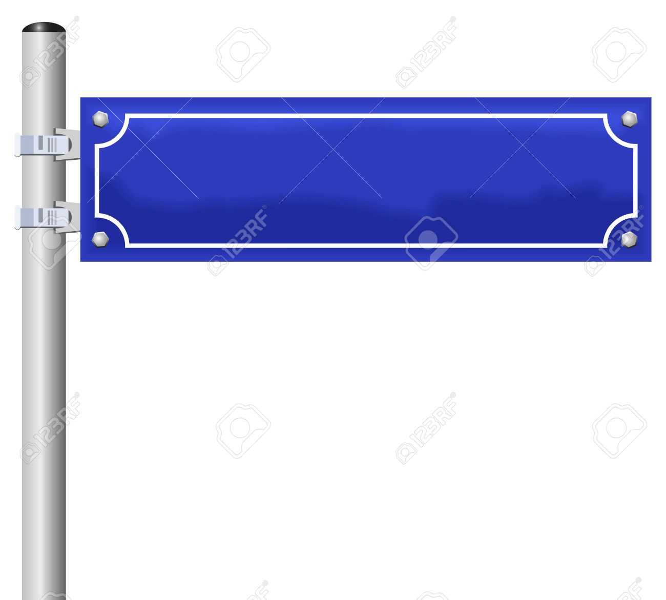 ポール ポジション 固定空の道路標識 個々 の通りの名前をラベルすることができます のイラスト素材 ベクタ Image