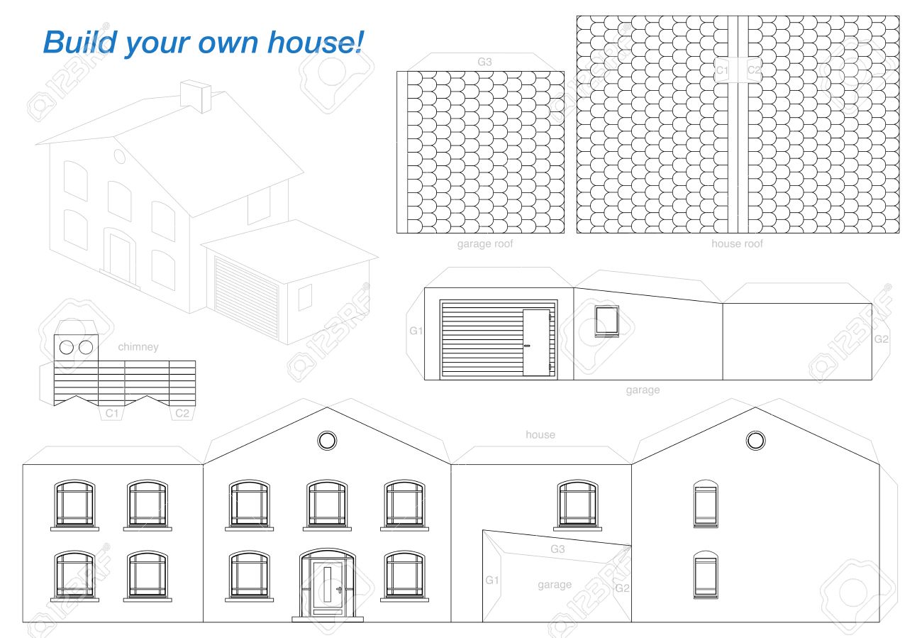 Making paper model houses Making paper model houses