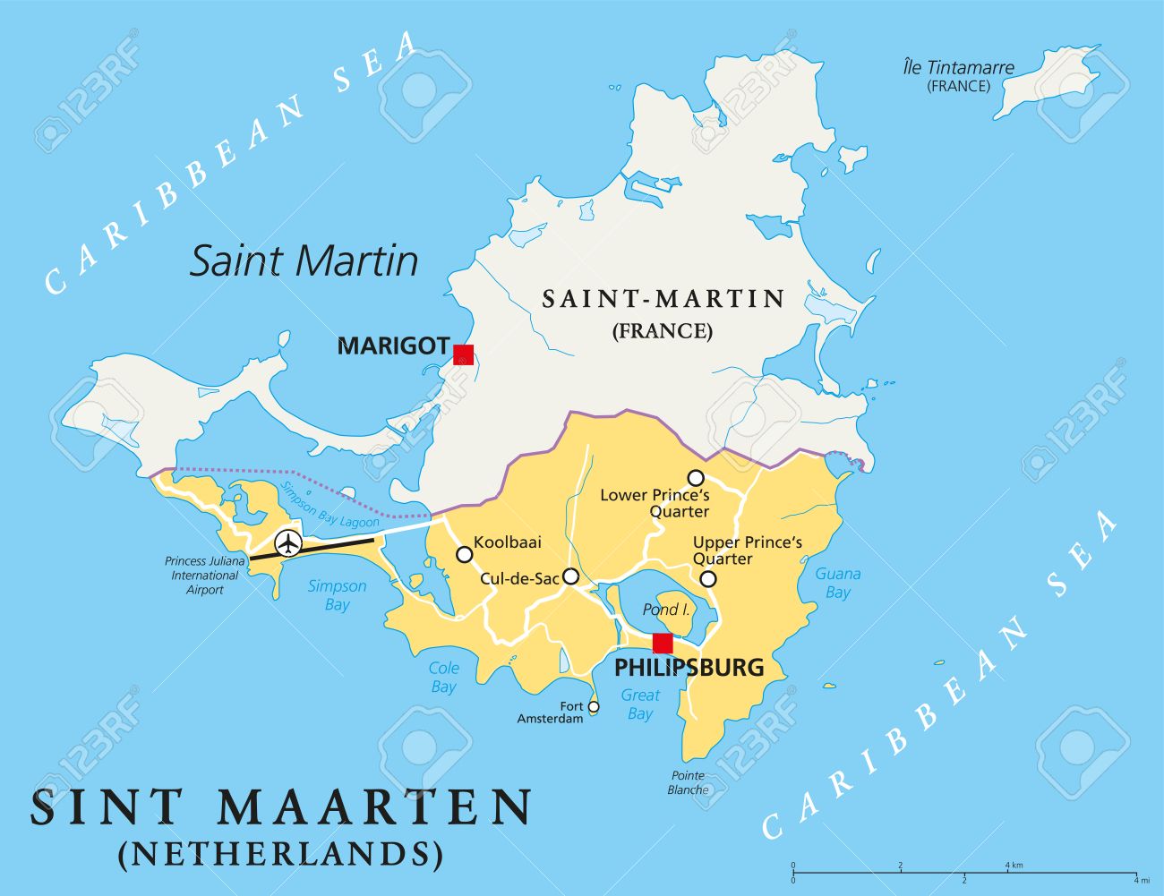 Sint Maarten Political Map The Southern Part Of The Caribbean Island Saintmartin A. Sint Maarten Political Map The Southern Part Of The Caribbean sint maarten political map the southern part of the caribbean island saintmartin a. sint maarten political map the southern part of the caribbean