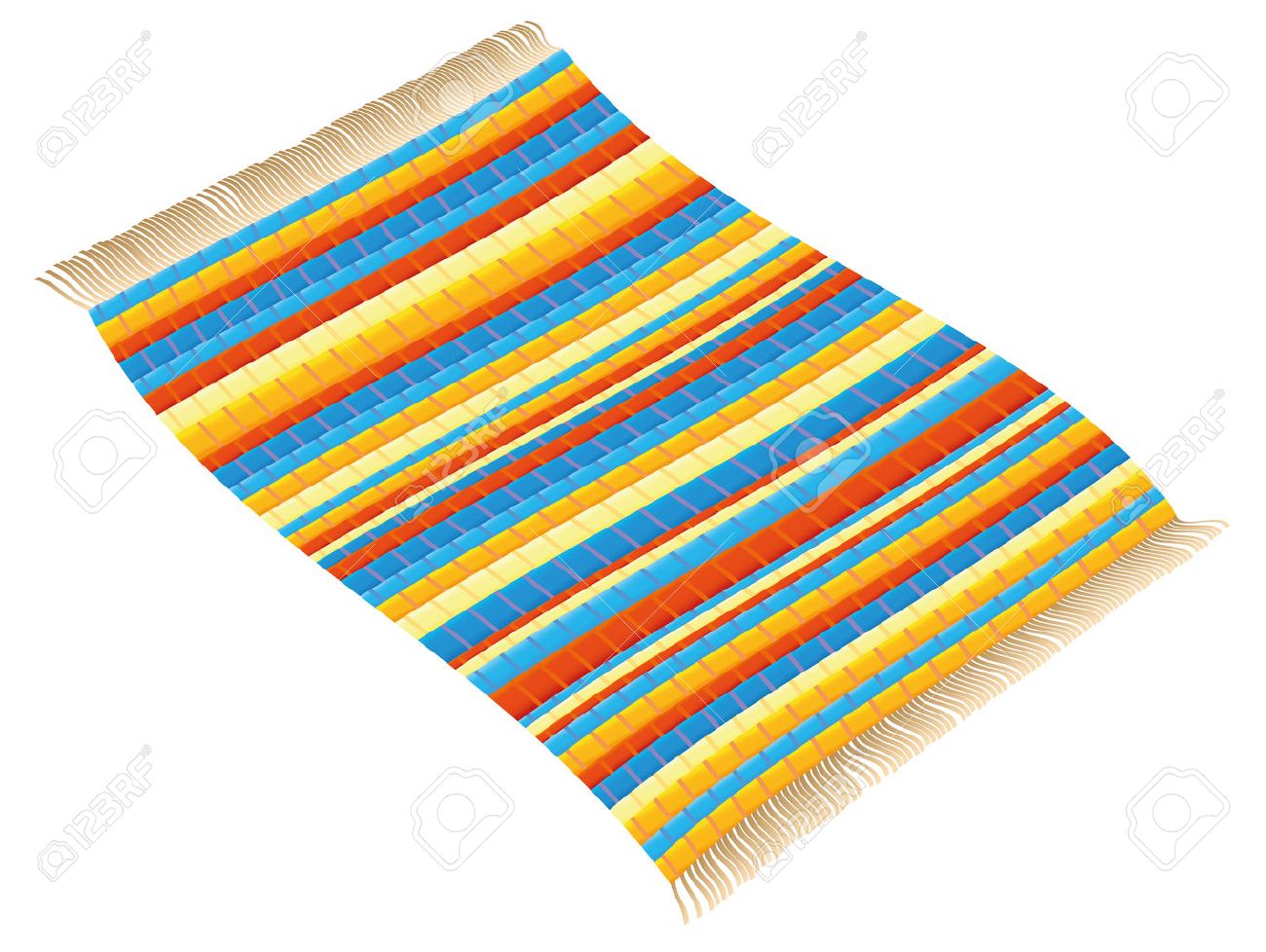 Rag Rug Vintage Colorful And Flying Like A Magic Carpet Isolated Royalty Free Cliparts Vectors And Stock Illustration Image 42029392