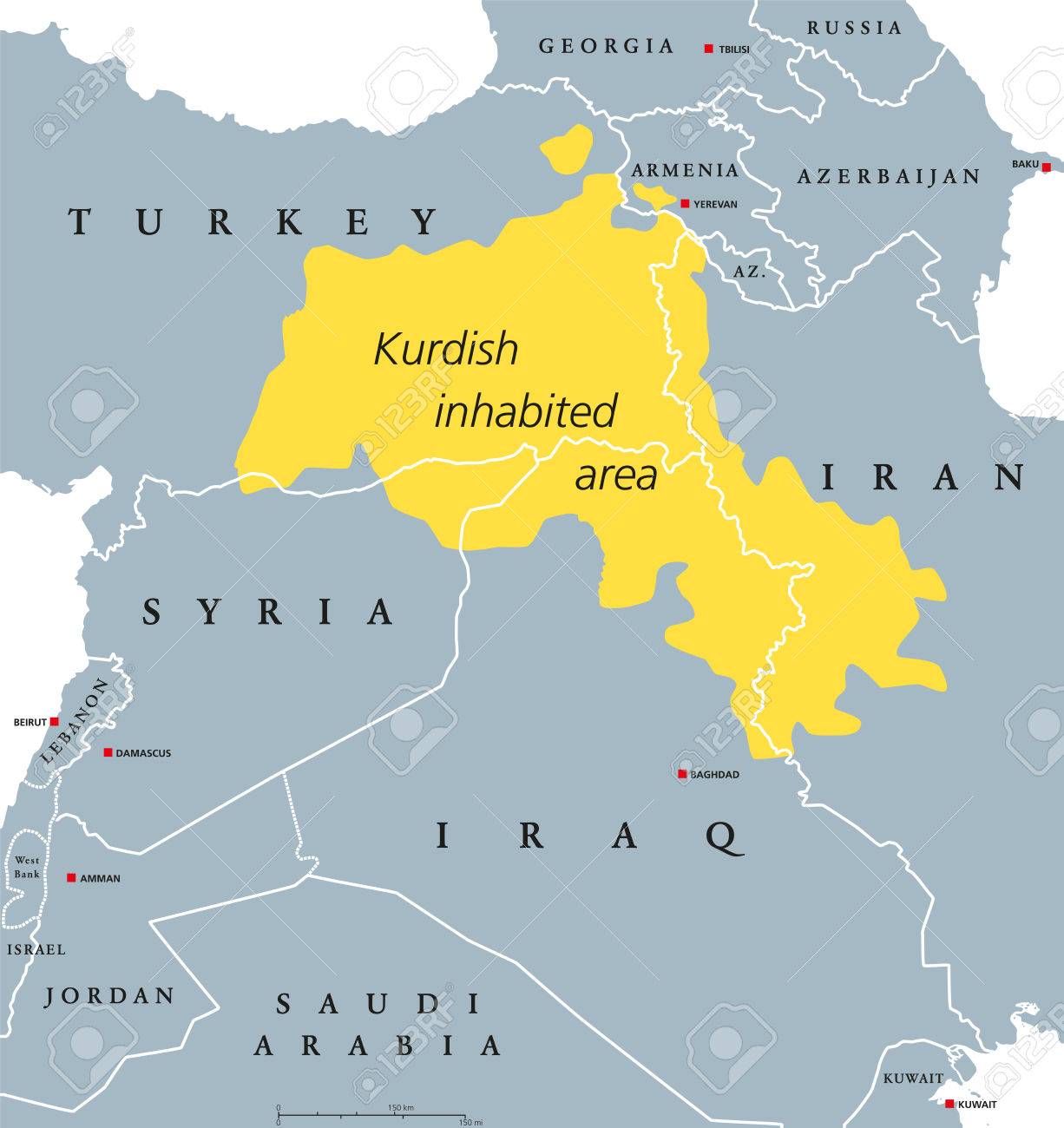 kurdish inhabeted area political map kurdish lands also kurdistan cultural region wherein