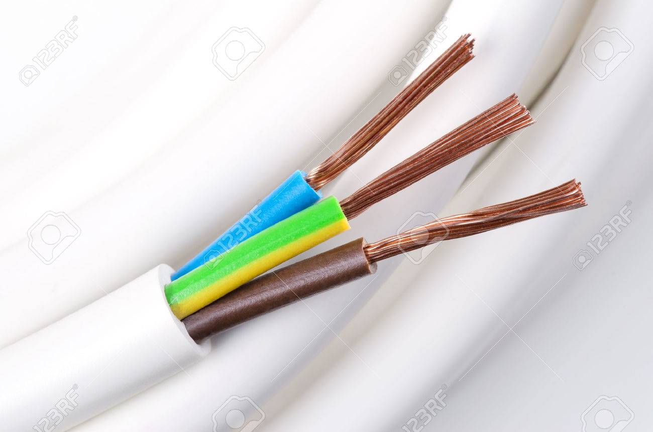 electrical power cable macro photo iec standard color code stock electrical power cable macro photo iec standard color code stock