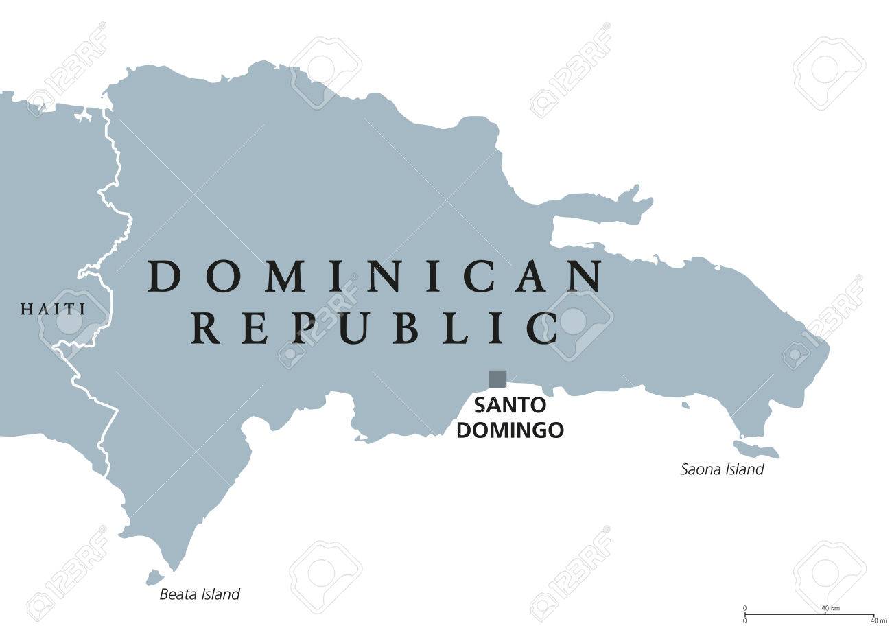 Dominican Republic Political Map With Capital Santo Domingo Royalty Free Cliparts Vectors And Stock Illustration Image 75491632