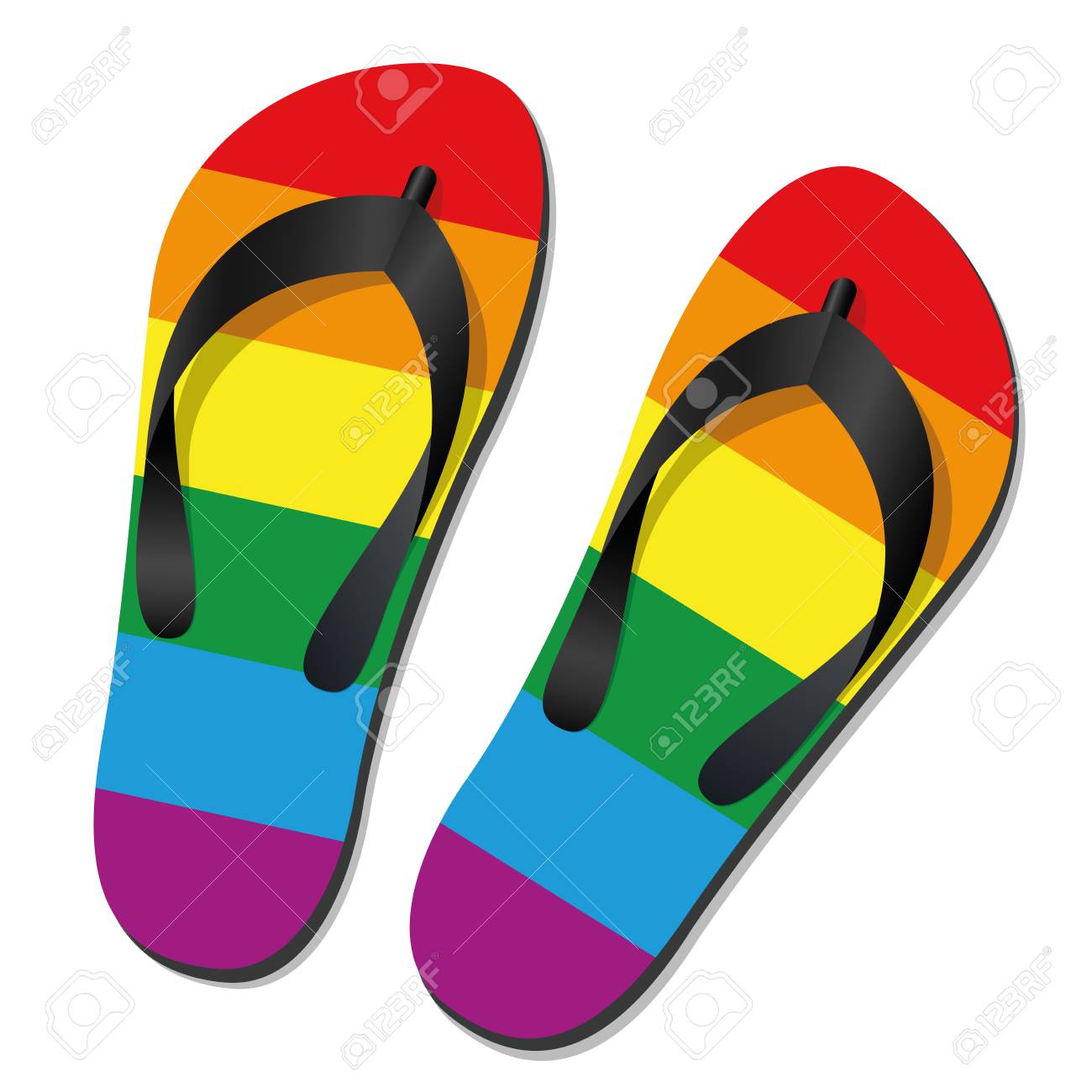 pride flip flops