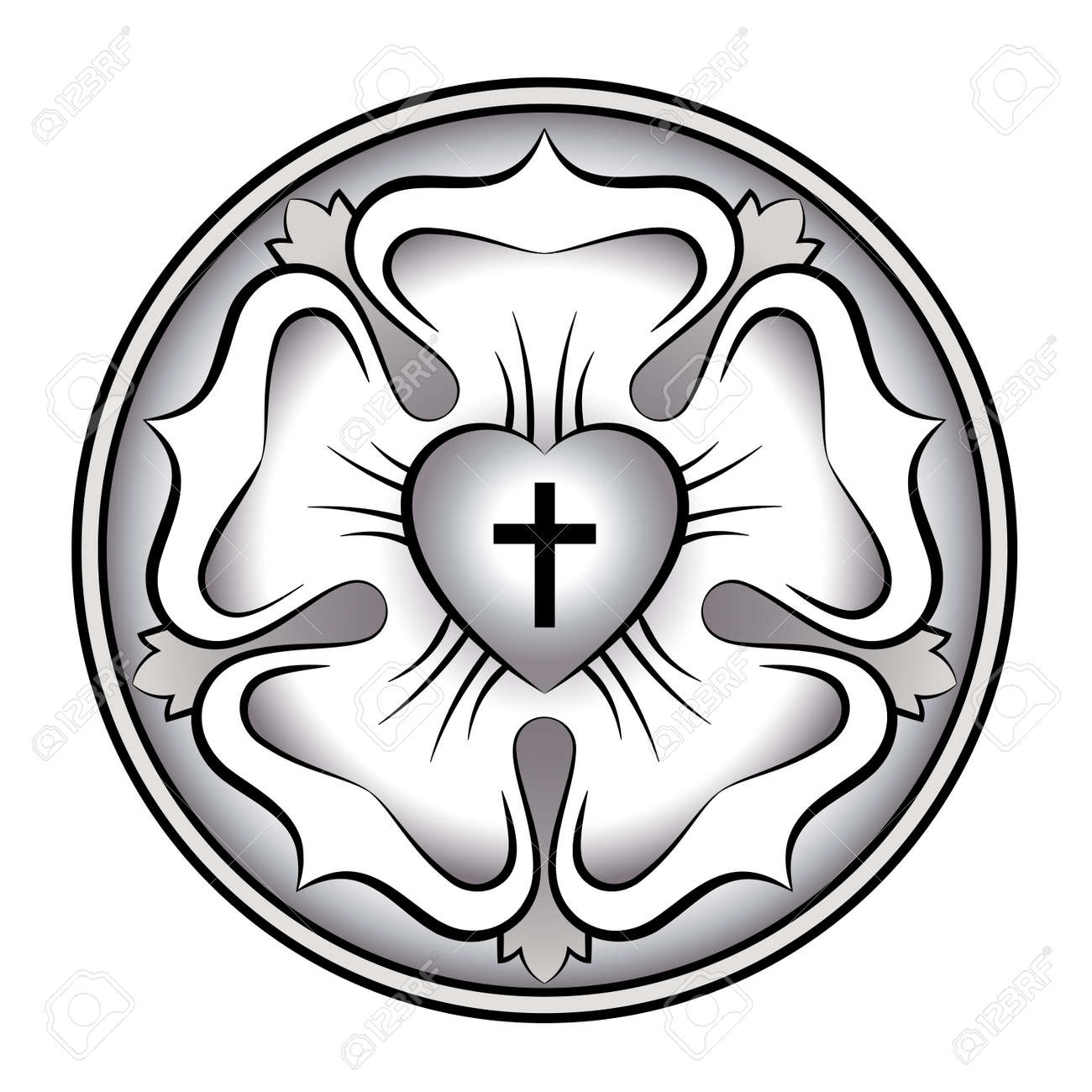 スターリングシルバー刻印LutherのローズLutheranメダルペンダント、5 / 8インチ Luther Rose, Luther Rose Necklace, Lutheran Jewelry, Lutheran Rose