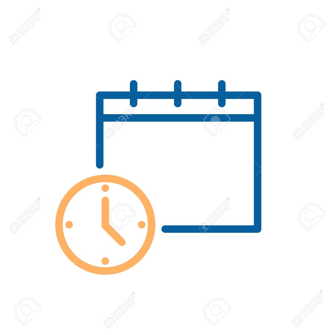 Clock and calendar simple icon. Vector illustration for business, schedule, office, routine, delivery days, deadline etc - 126216873 Clock and calendar simple icon. Vector illustration for business, schedule, office, routine, delivery days, deadline etc - 126216873
