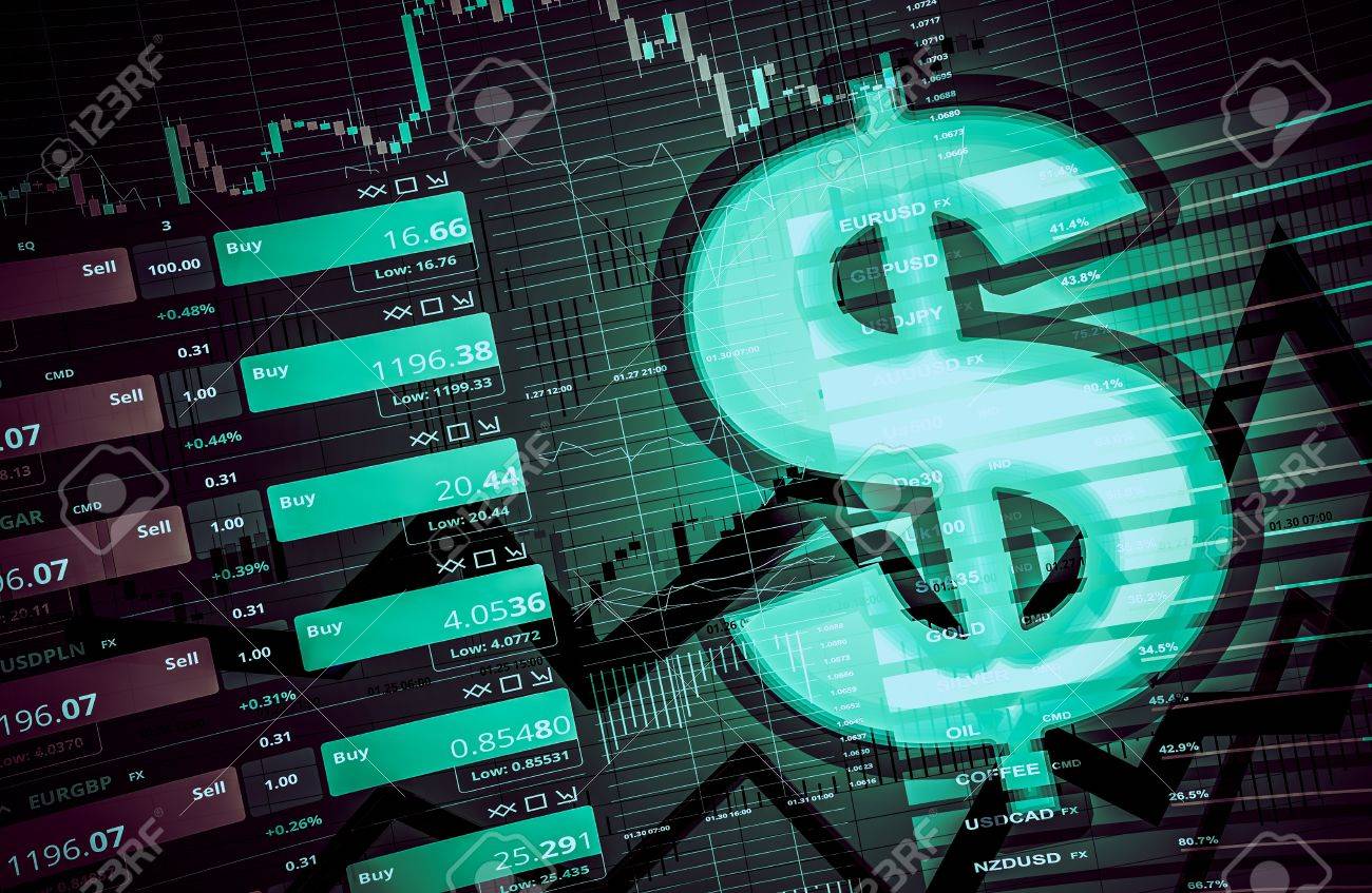Forex Dollar Trading Concept 3d Resumen Ilustracion Forex Trading - 