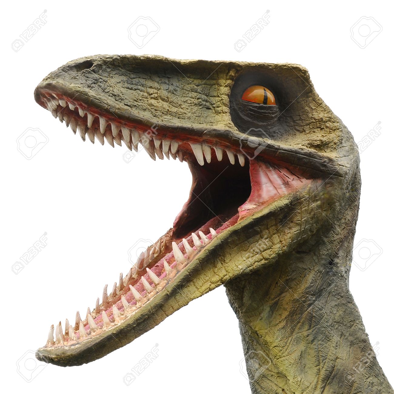 多くの鋭い歯と大きな口の巨大な恐竜モンスターのモデル の写真素材 画像素材 Image