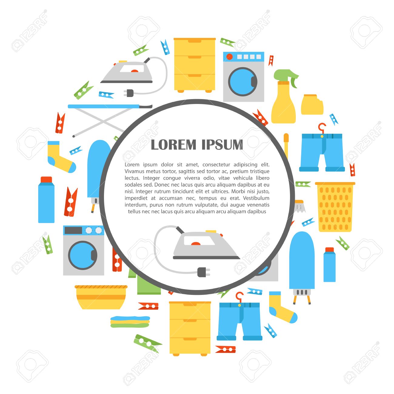 Buanderie Avec Lavelinge Planche À Repasser Étendoir Et Séchage Du Linge Vecteurs libres de droits et plus d'images vectorielles de Affiche Buanderie Avec Lavelinge Planche À Repasser Étendoir Et Séchage Du Linge Vecteurs libres de droits et plus d'images vectorielles de Affiche