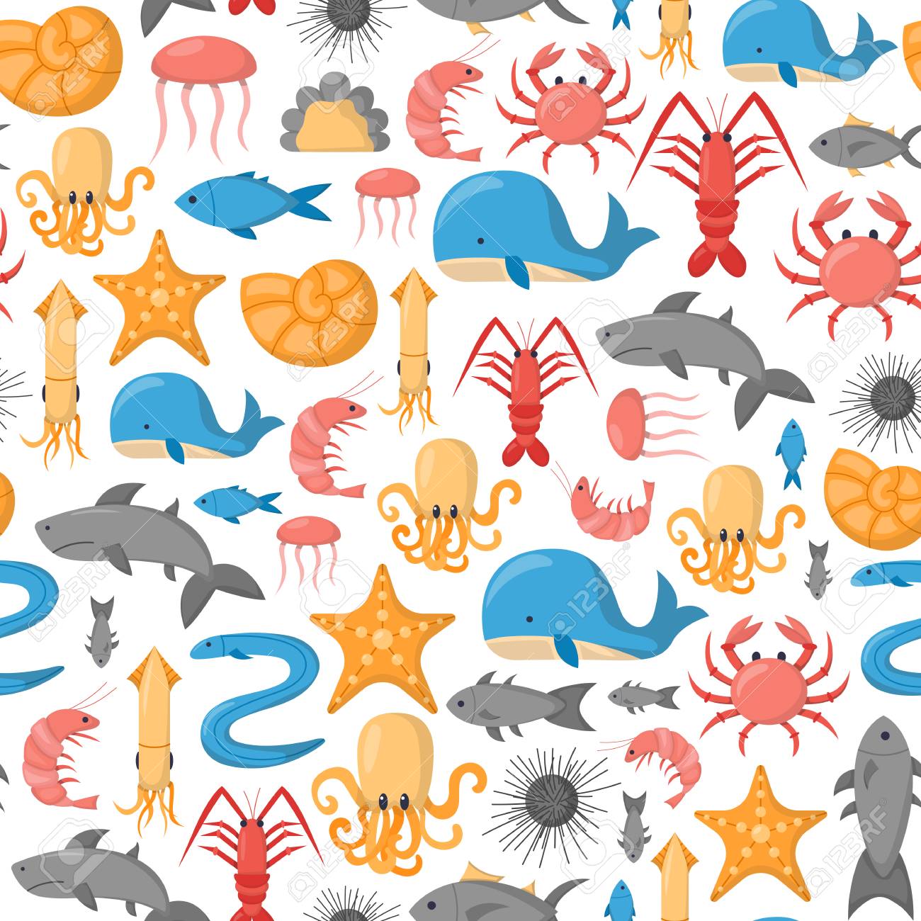 ベクトル漫画のイラスト 海の動物背景 カニ タコ クラゲ サメ クジラ 絵本漫画カバーやイラスト 魚市場や水族館のベクター アイコン 水中の生き物 の イラスト素材 ベクタ Image ベクトル漫画のイラスト 海の動物背景 カニ タコ クラゲ サメ クジラ 絵本漫画カバーやイラスト 魚市場や水族館のベクター アイコン 水中の生き物 の イラスト素材 ベクタ Image