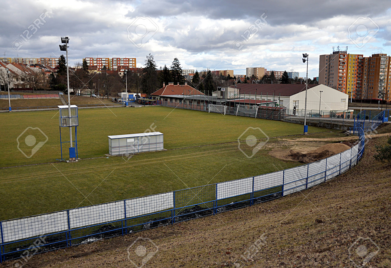 football field, city Brno, Czech republic, Europe - 162879518 football field, city Brno, Czech republic, Europe - 162879518