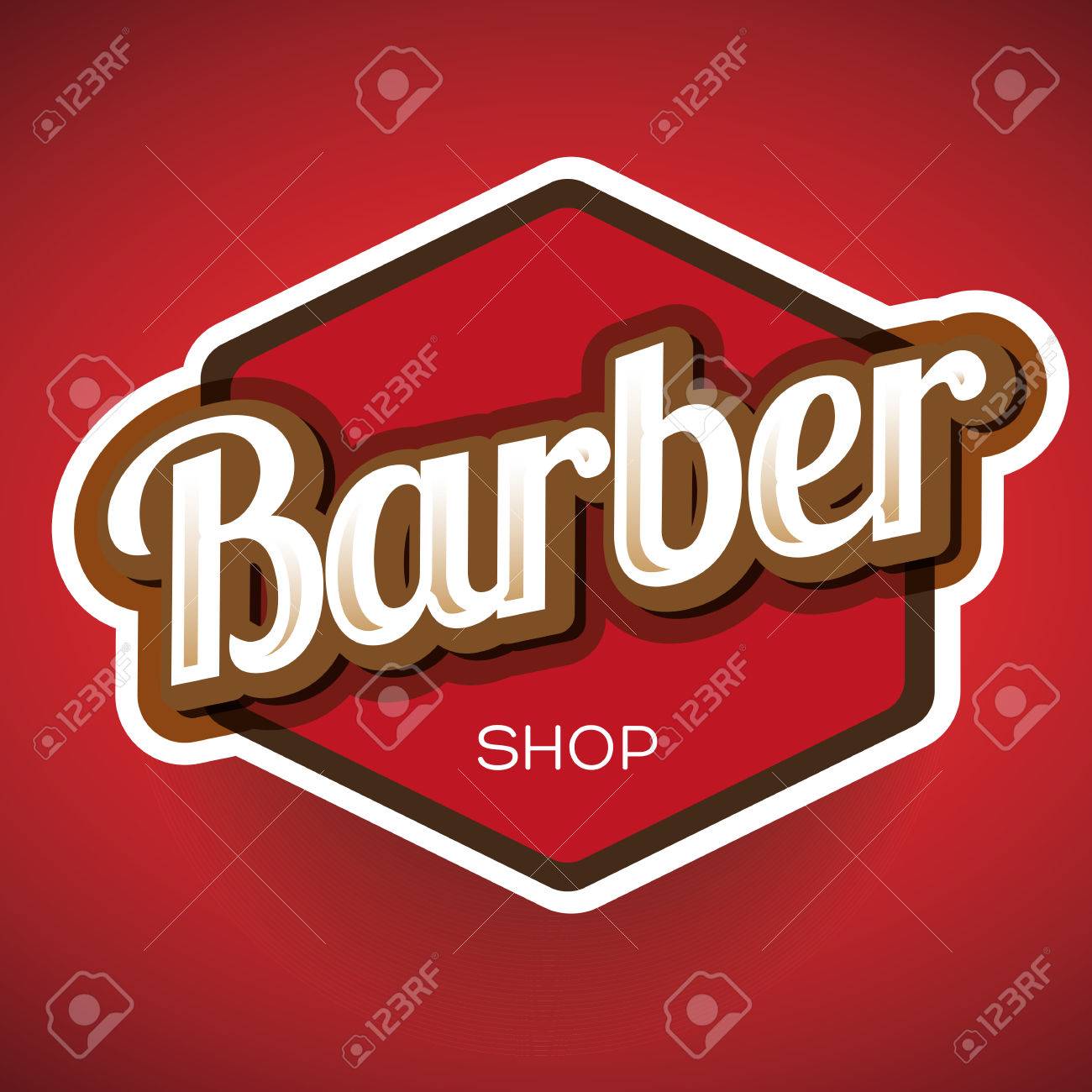 Barber Shop Logo Label Retro Illustration Stock Vector - Illustration of  cover, lettering: 144595135