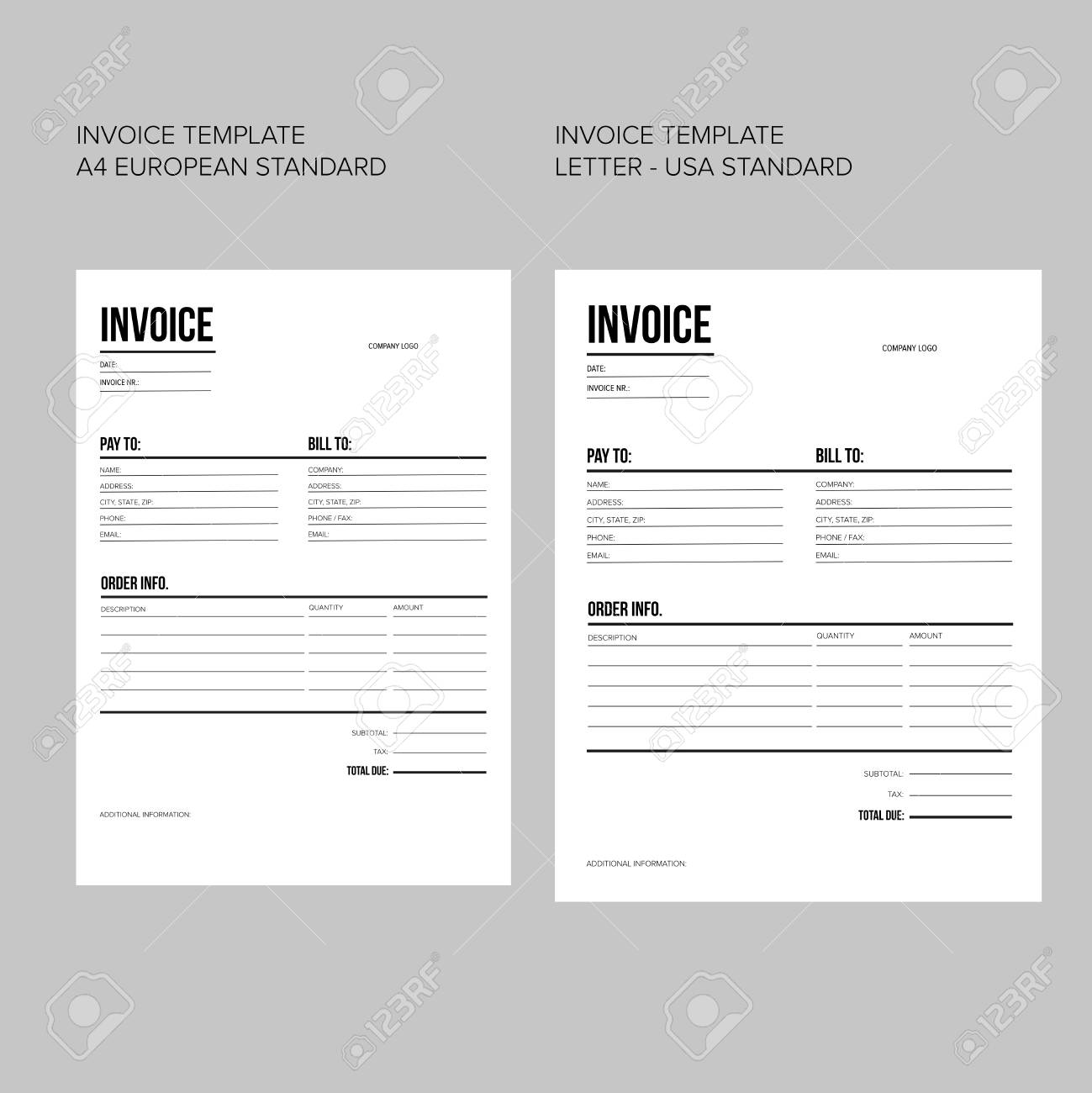 invoice requirements usa
