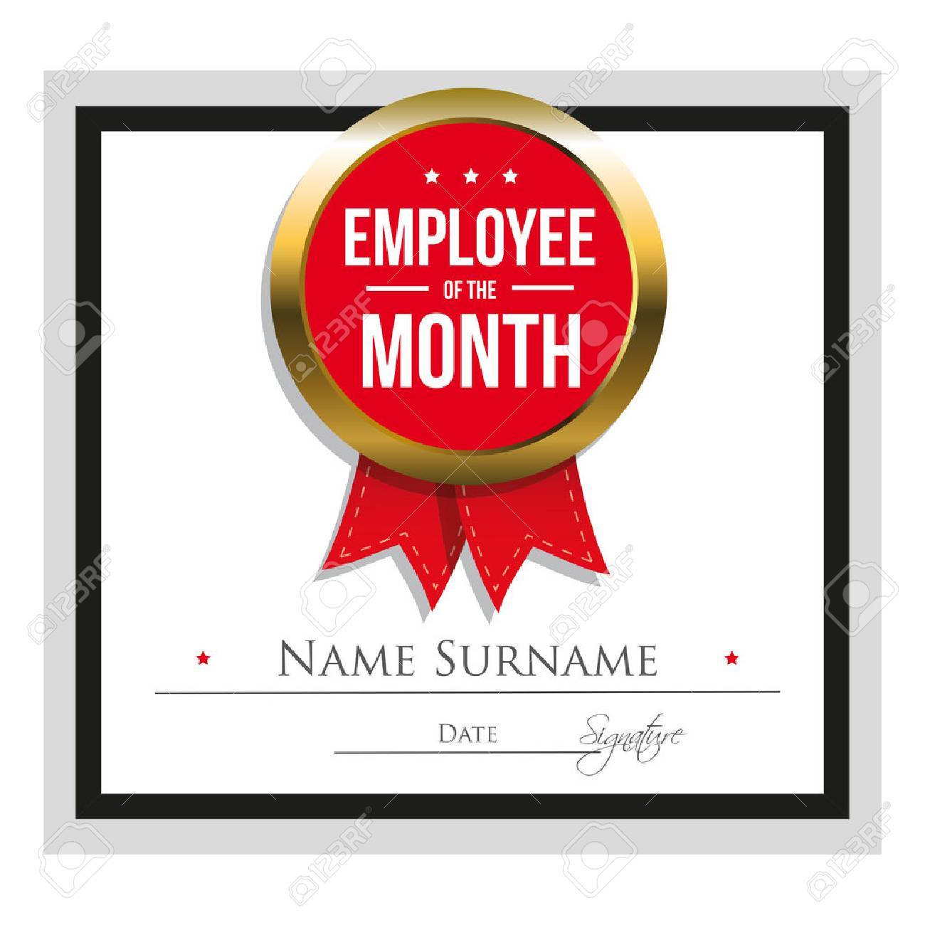 employee of the month certificate template royalty free cliparts employee of the month template