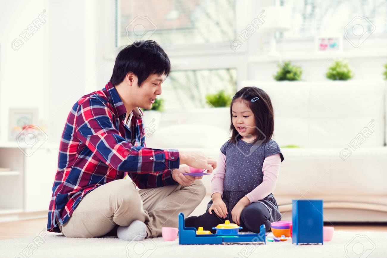 father youg daugther Young Happy Japanese Father Playing With His Cute Little Daughter At Home  Stock Photo, Picture and Royalty Free Image. Image 71735006.