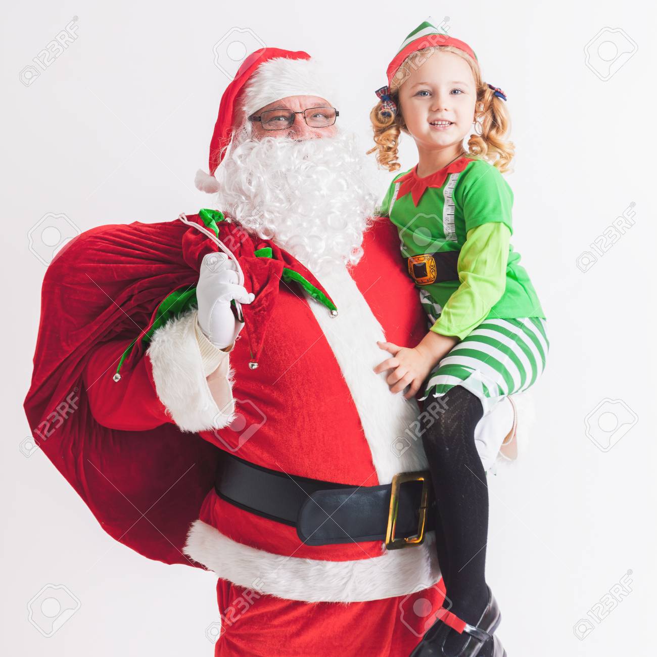santa and elf costume