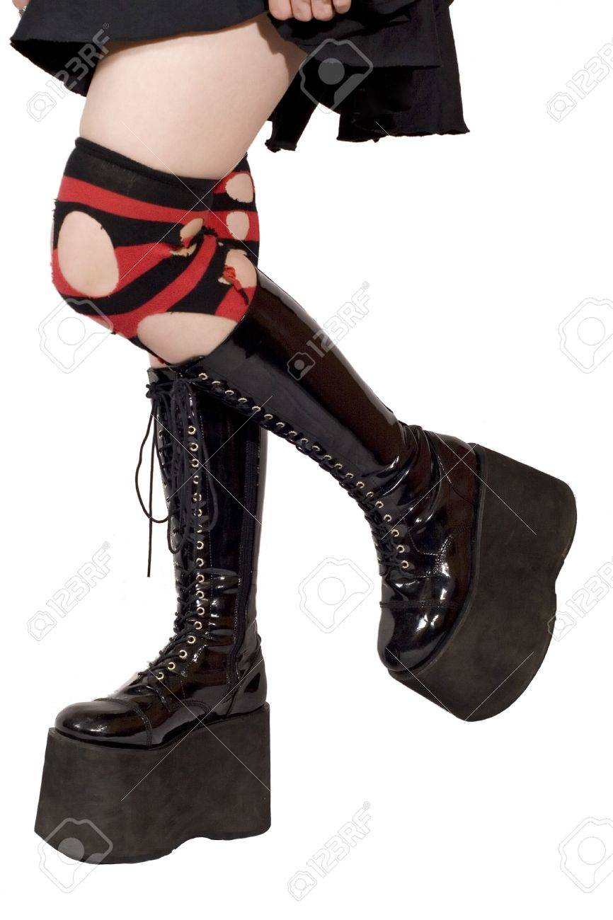 botte noir grosse semelle