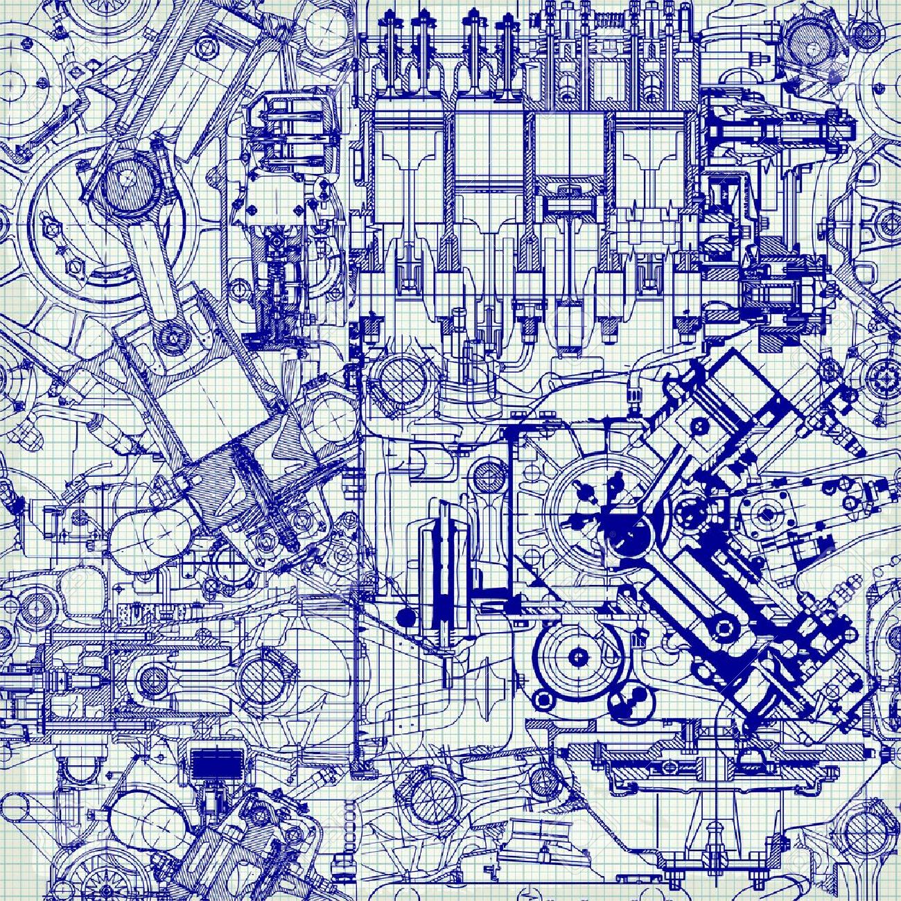 Vettoriale Creativo Seamless Pattern Costituito Da Disegni Di