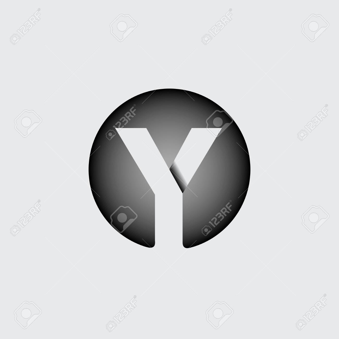 資本文字の広い白洋製ストライプ影とオーバー ラップをします ロゴ モノグラム エンブレムのトレンディなデザイン のイラスト素材 ベクタ Image