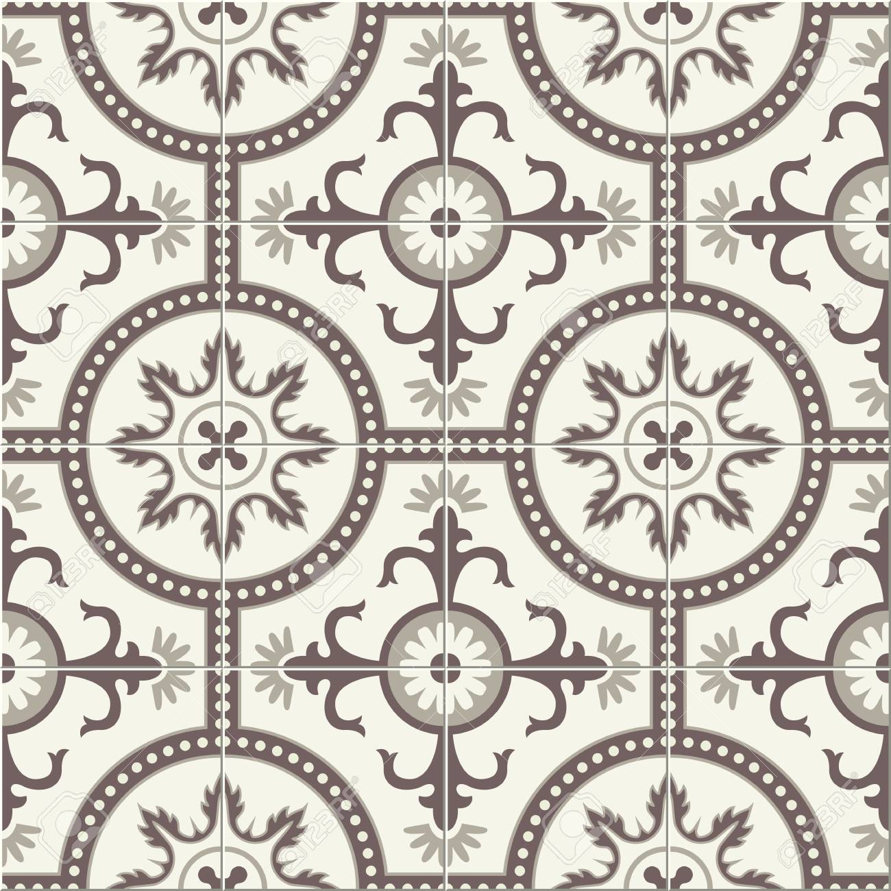 シームレスな幾何学模様の白いトルコ モロッコ ポルトガル タイル Azulejo アラビア語の飾り のイラスト素材 ベクタ Image