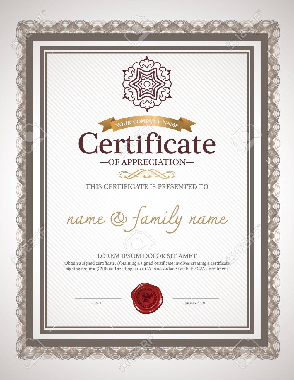example of appreciation certificate