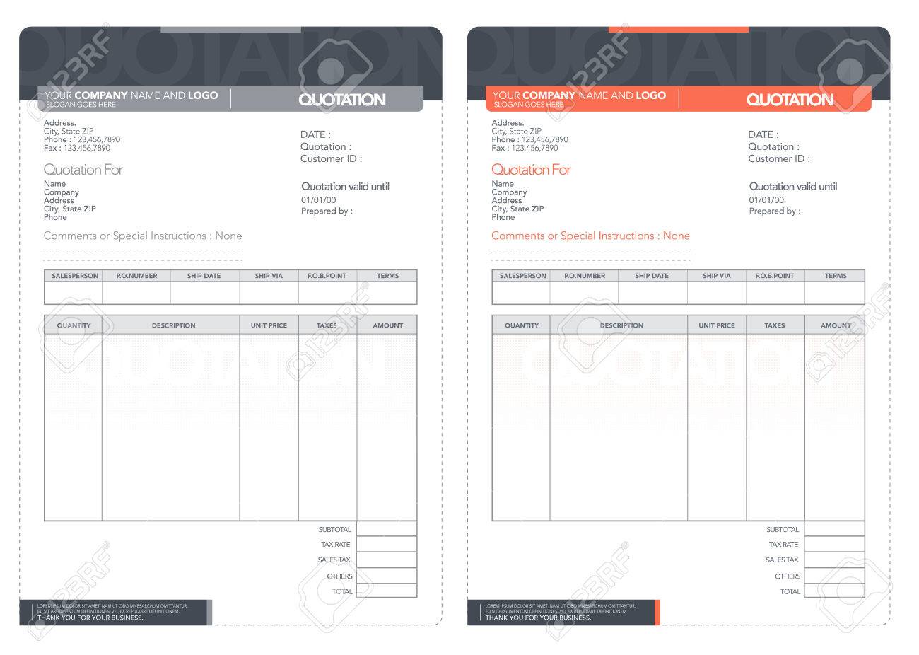 vector quotation design template