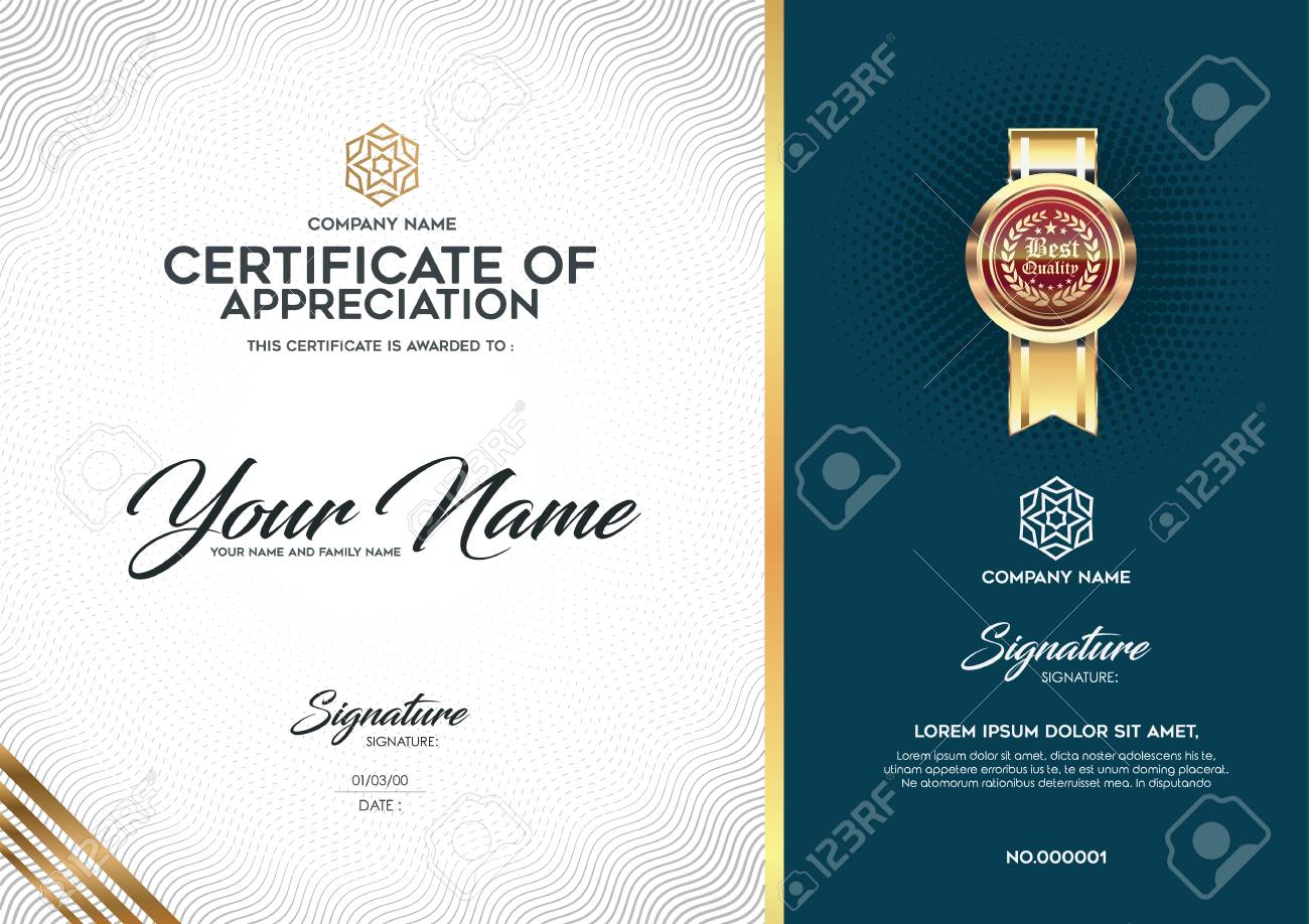 the layout and text format for certification certificates that