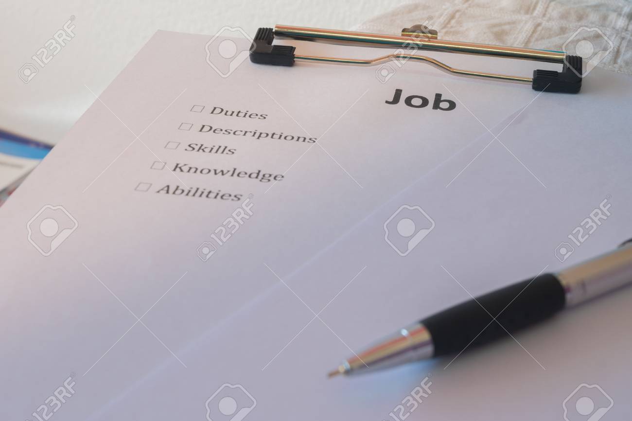 Interview Job White Paper With Pen Stock Photo Picture And