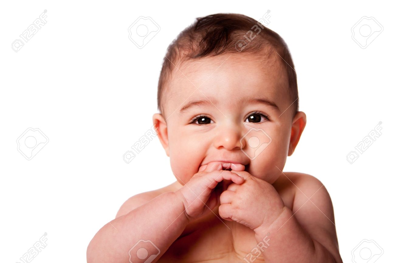 infant hands in mouth